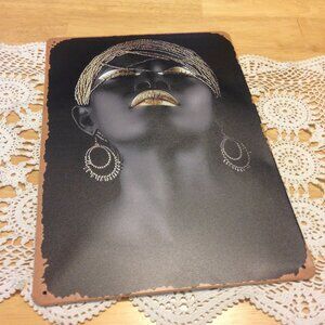 Opulent Goddess, Distressed rustic look wall art